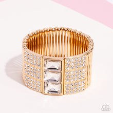 Load image into Gallery viewer, Dramatic Diva - Gold Paparazzi Life of the Party Bracelet