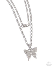 Load image into Gallery viewer, Aerial Arrangement - White Butterfly Necklace - Paparazzi