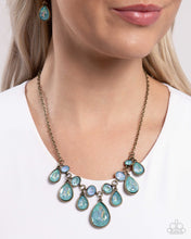 Load image into Gallery viewer, Talented Teardrops - Brass Necklace - Paparazzi