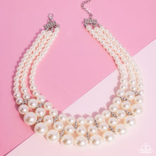 Load image into Gallery viewer, Glossy Gala - White - Paparazzi Necklace