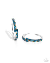 Load image into Gallery viewer, Ritzy Reputation - Blue Paparazzi Hoops