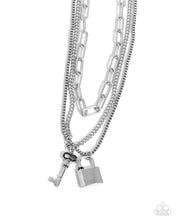 Load image into Gallery viewer, LOCKS of Luck - Black Necklace - Paparazzi
