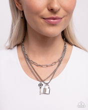 Load image into Gallery viewer, LOCKS of Luck - Black Necklace - Paparazzi
