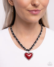 Load image into Gallery viewer, Austere Attraction - Red Heart Necklace - Paparazzi