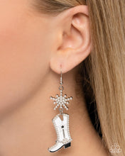 Load image into Gallery viewer, Compelling Cowboy - White Earrings - Paparazzi