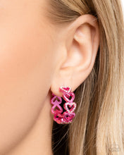 Load image into Gallery viewer, Historic Hearts - Pink Paparazzi Earrings