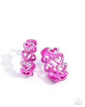Load image into Gallery viewer, Historic Hearts - Pink Paparazzi Earrings