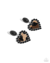 Load image into Gallery viewer, Whimsical Wrangler - Black Cheetah Earrings - Paparazzi