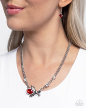 Load image into Gallery viewer, Bedazzled Beetle - Red - Paparazzi Necklace