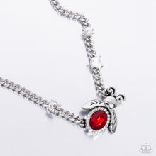 Load image into Gallery viewer, Bedazzled Beetle - Red - Paparazzi Necklace
