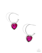 Load image into Gallery viewer, Diamond of the Night - Pink Earrings - Paparazzi