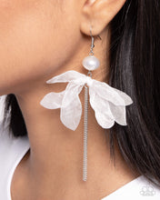 Load image into Gallery viewer, Ballerina Build - White Earrings - Paparazzi