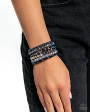 Load image into Gallery viewer, Stacked Surprise - Blue Coil Bracelet - Paparazzi