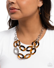 Load image into Gallery viewer, Patterned Presto - Brown - Paparazzi Necklace