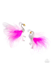 Load image into Gallery viewer, Feathered Flamingo - Pink Earrings