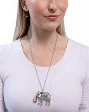Load image into Gallery viewer, Educated Elephant - Blue Necklace - Paparazzi