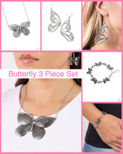 Load image into Gallery viewer, DRAWN to the Wind - Silver 3 Piece Butterfly Set