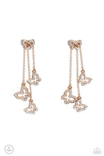 Load image into Gallery viewer, Boisterous Butterfly - Gold Jacket Earrings