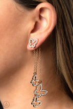 Load image into Gallery viewer, Boisterous Butterfly - Gold Jacket Earrings