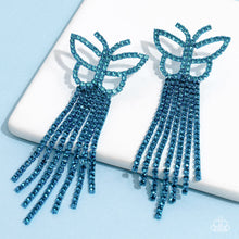 Load image into Gallery viewer, Billowing Butterflies Blue Earrings - July 2023 Life of the Party