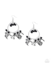 Load image into Gallery viewer, Western Whisper - Black Cowboy Earrings