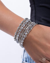 Load image into Gallery viewer, ICE Knowing You - Silver Black Diamond - Paparazzi Bracelet
