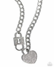 Load image into Gallery viewer, Lock Up Your Love - White Life of the Party - Paparazzi Necklace
