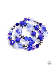 Load image into Gallery viewer, Stack of GLASS - Blue Bracelet - Paparazzi
