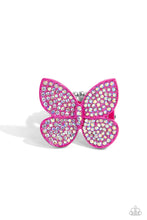 Load image into Gallery viewer, Aerial Ambassador - Pink Butterfly Ring - Paparazzi
