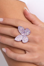 Load image into Gallery viewer, Paparazzi Butterfly Ring - Aerial Ambassador - Purple
