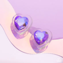 Load image into Gallery viewer, Heart-Pounding Haute - Purple Earrings - Paparazzi
