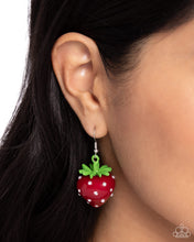 Load image into Gallery viewer, Strawberry Sentiment - Red Earrings - Paparazzi
