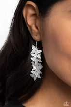 Load image into Gallery viewer, PREORDER ~ Aerial Ambiance - Silver Butterfly Earrings - Paparazzi
