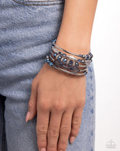 Load image into Gallery viewer, Sassy Stack - Blue Coil Bracelet - Paparazzi

