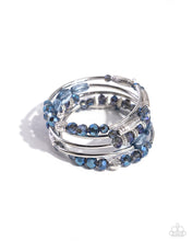 Load image into Gallery viewer, Sassy Stack - Blue Coil Bracelet - Paparazzi
