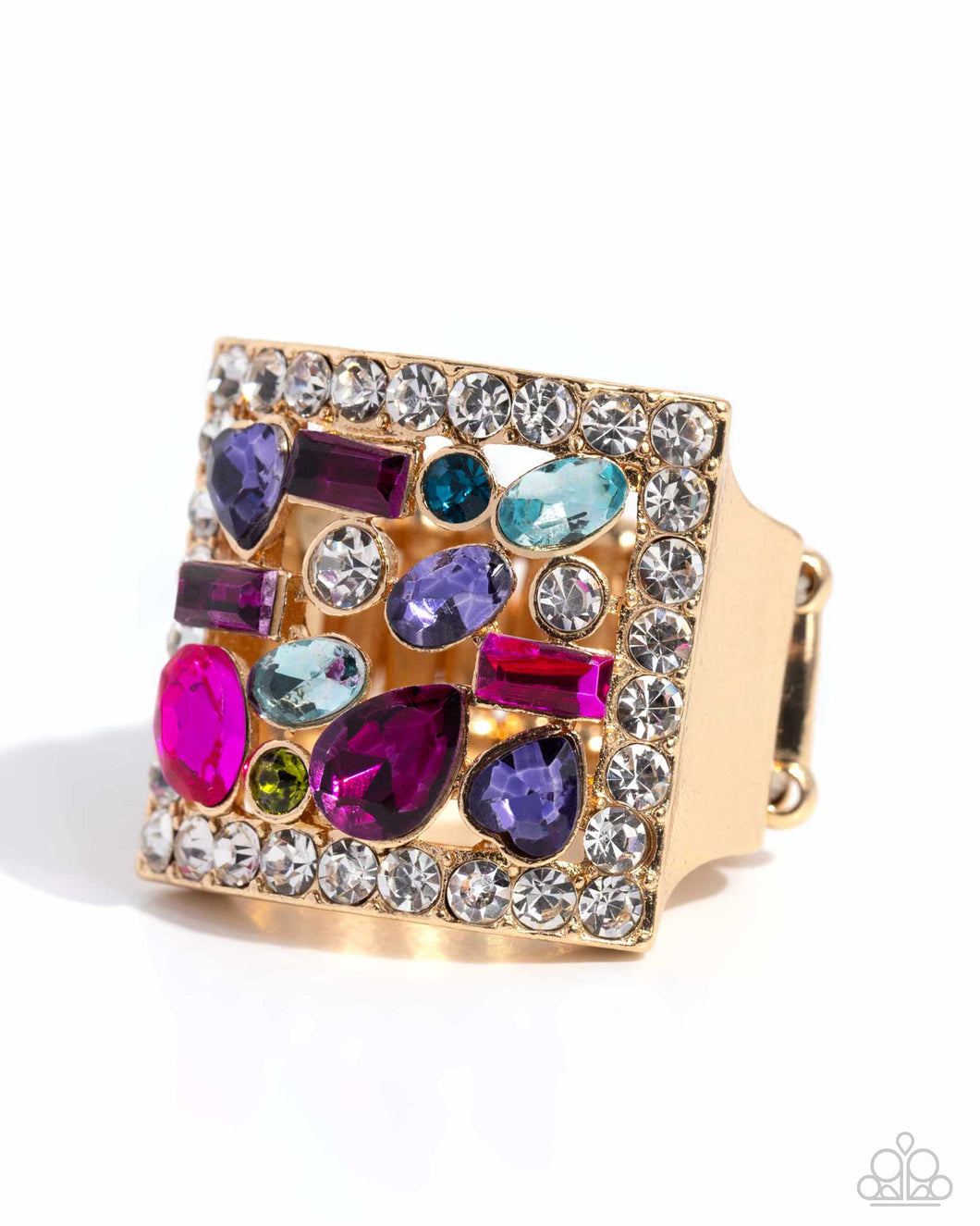 Framed Finesse - Multi Life of the Party Paparazzi Ring