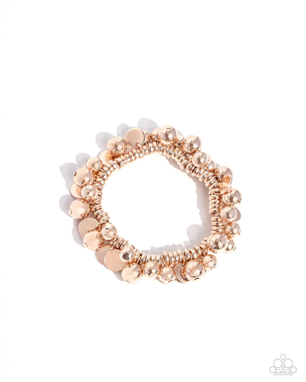 Bauble Beginning - Rose Gold Paparazzi Bracelet