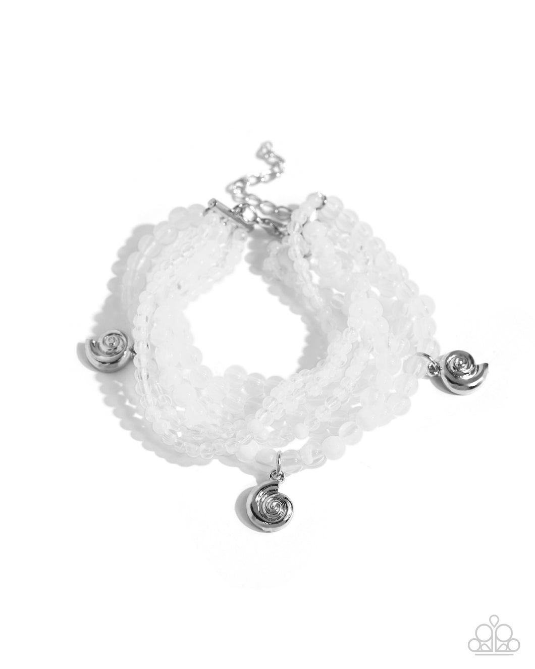 Swirling Shopaholic - White Bracelet - Paparazzi