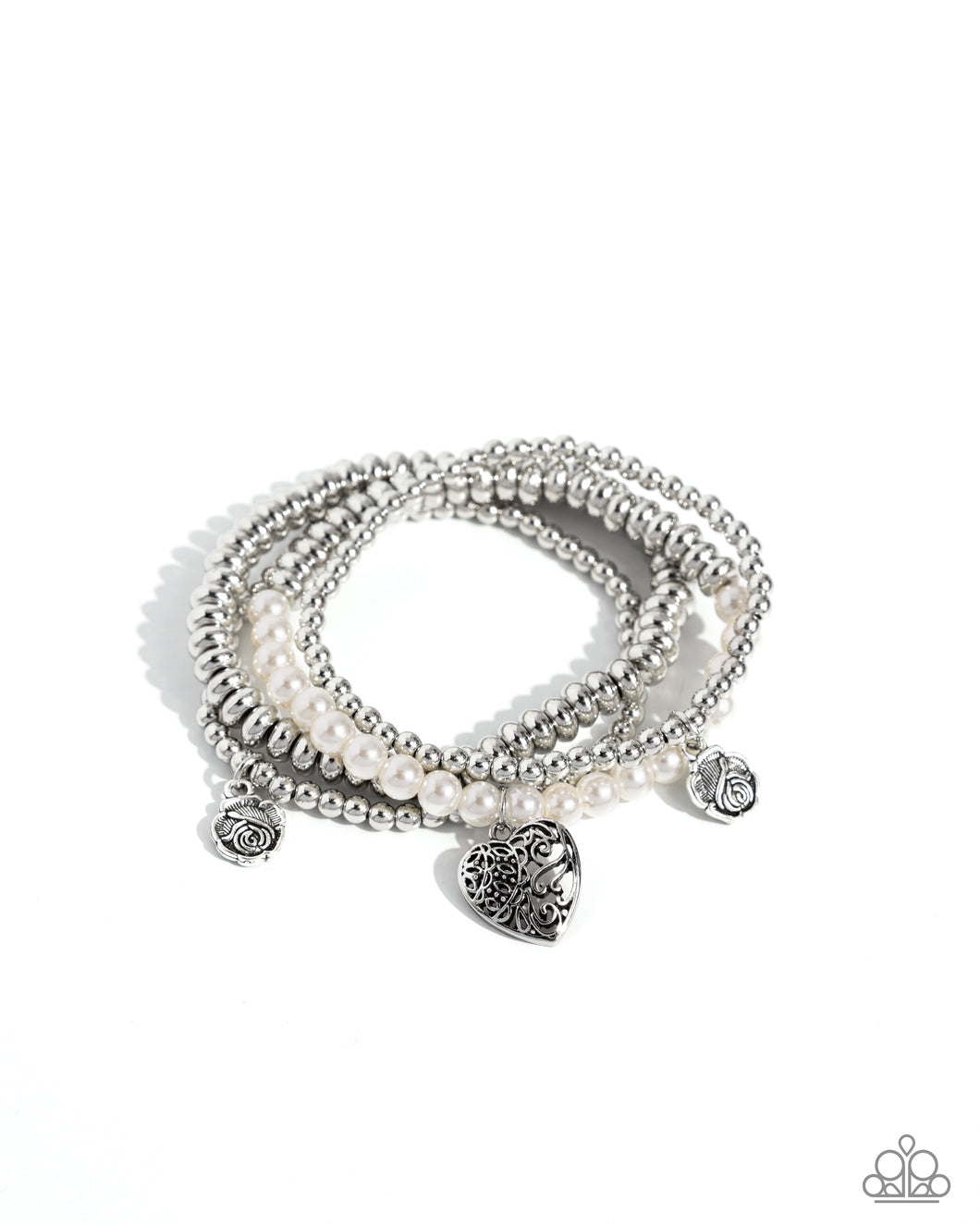 Filigree Fairytale - White Bracelet - Paparazzi