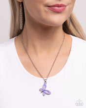 Load image into Gallery viewer, Aerial Aria - Purple Butterfly Necklace
