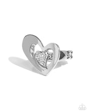 Load image into Gallery viewer, Abstract Amor - White Heart Ring
