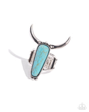 Load image into Gallery viewer, Longhorn Luxe - Blue Ring - Paparazzi
