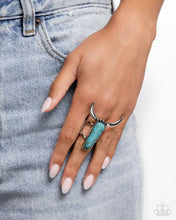 Load image into Gallery viewer, Longhorn Luxe - Blue Ring - Paparazzi
