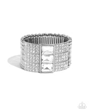 Load image into Gallery viewer, Dramatic Diva - White Bracelet - Paparazzi
