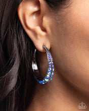 Load image into Gallery viewer, Embedded Edge - Blue Earrings - Paparazzi
