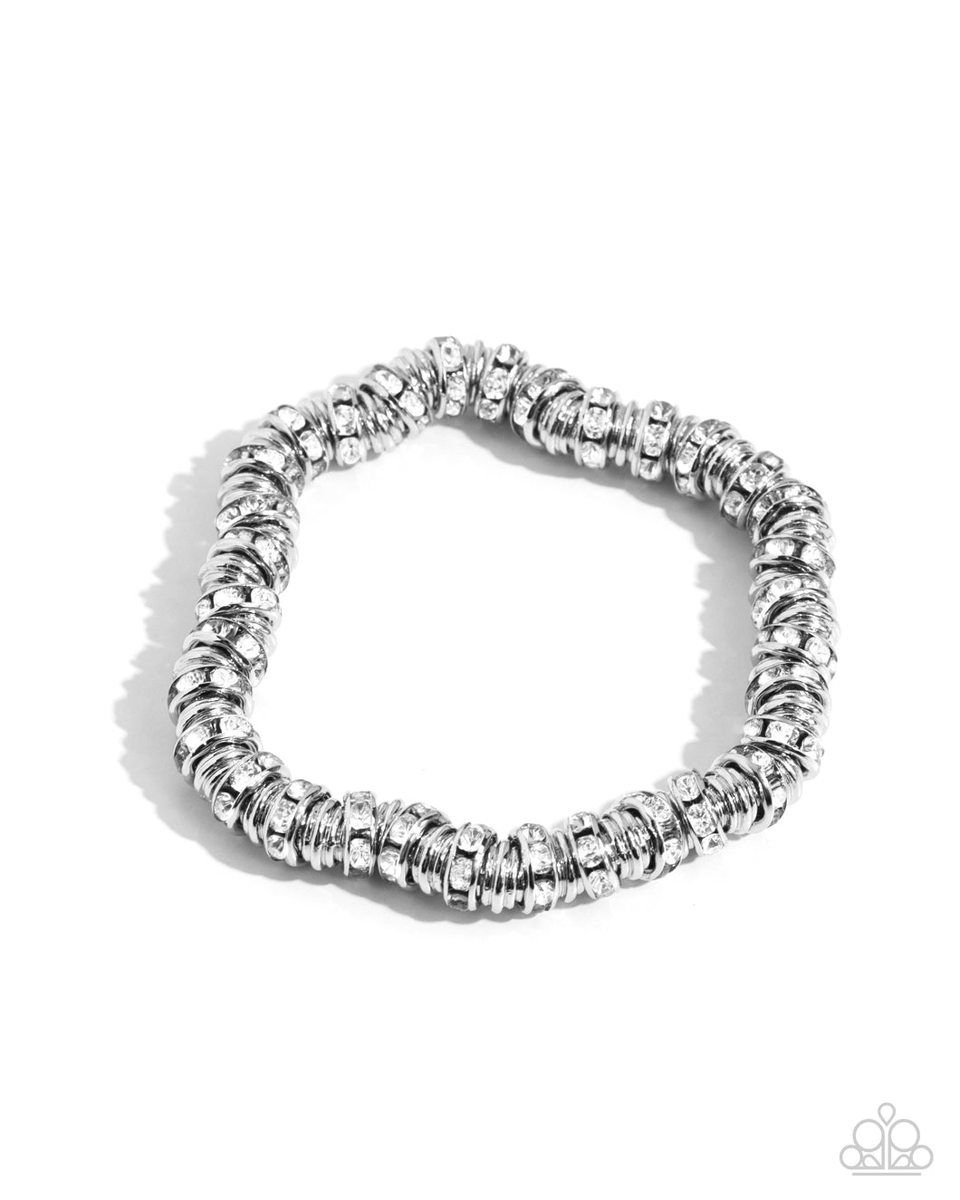 Radiant Roll Call - White Bracelet - Paparazzi