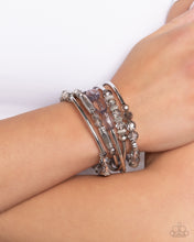 Load image into Gallery viewer, Paparazzi Bracelet ~ Sassy Stack - Silver
