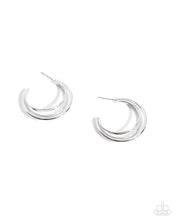Load image into Gallery viewer, Curly Charisma - Silver Hoops
