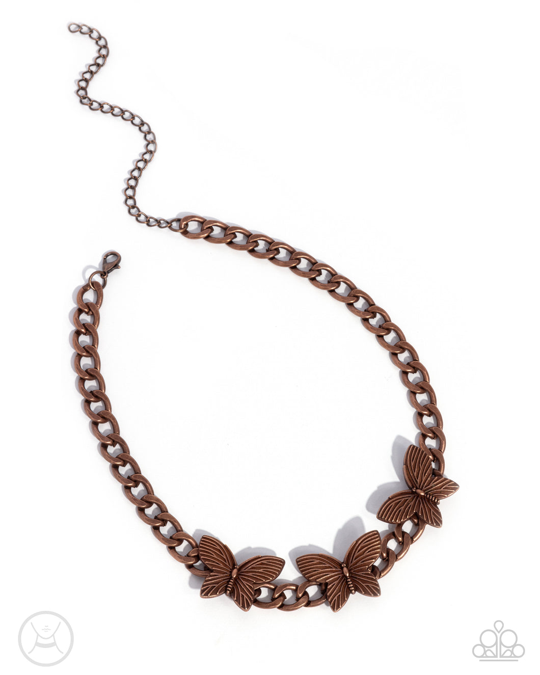 Aerial Ambition - Copper Butterfly Necklace - Paparazzi