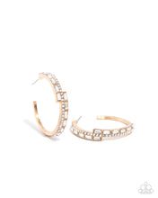 Load image into Gallery viewer, Ritzy Reputation - Gold Paparazzi Hoops
